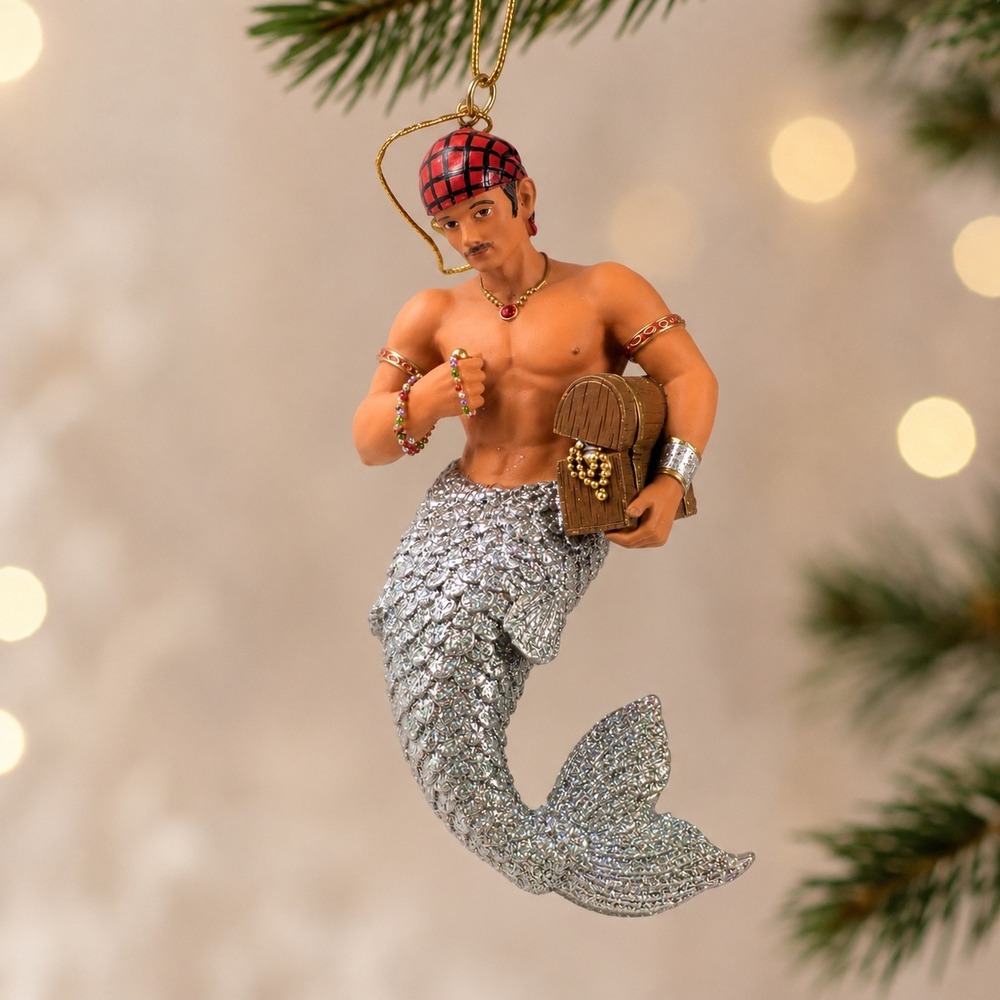 VTG December Diamonds 2004 Atlantis Pirate Merman Retired Ornament Treasure